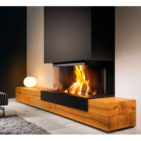 Hogar de leña KALFIRE W90/47S 3 lados con guillotina