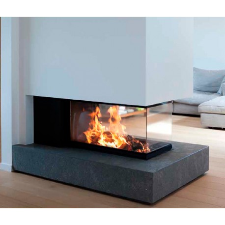 Hogar de leña con guillotina M-DESIGN Luna 750RD Diamond