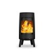 Estufa de llenya BOLD300 curvada i amb potes
