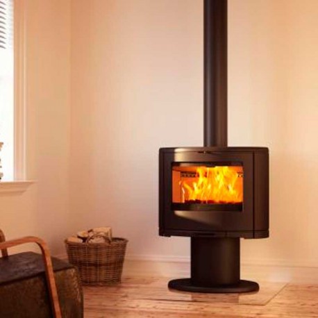 Estufa de llenya BOW/WB sobre peu i curvada