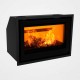 Insertable de leña VISTA70I moderno con puerta de cristal